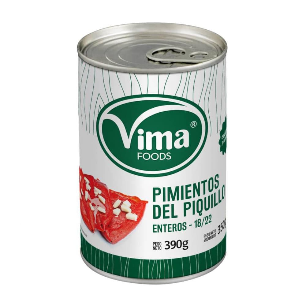 Pimientos del piquillo enteros Vima Foods (390 g / 13.75 oz) - Imagen 1