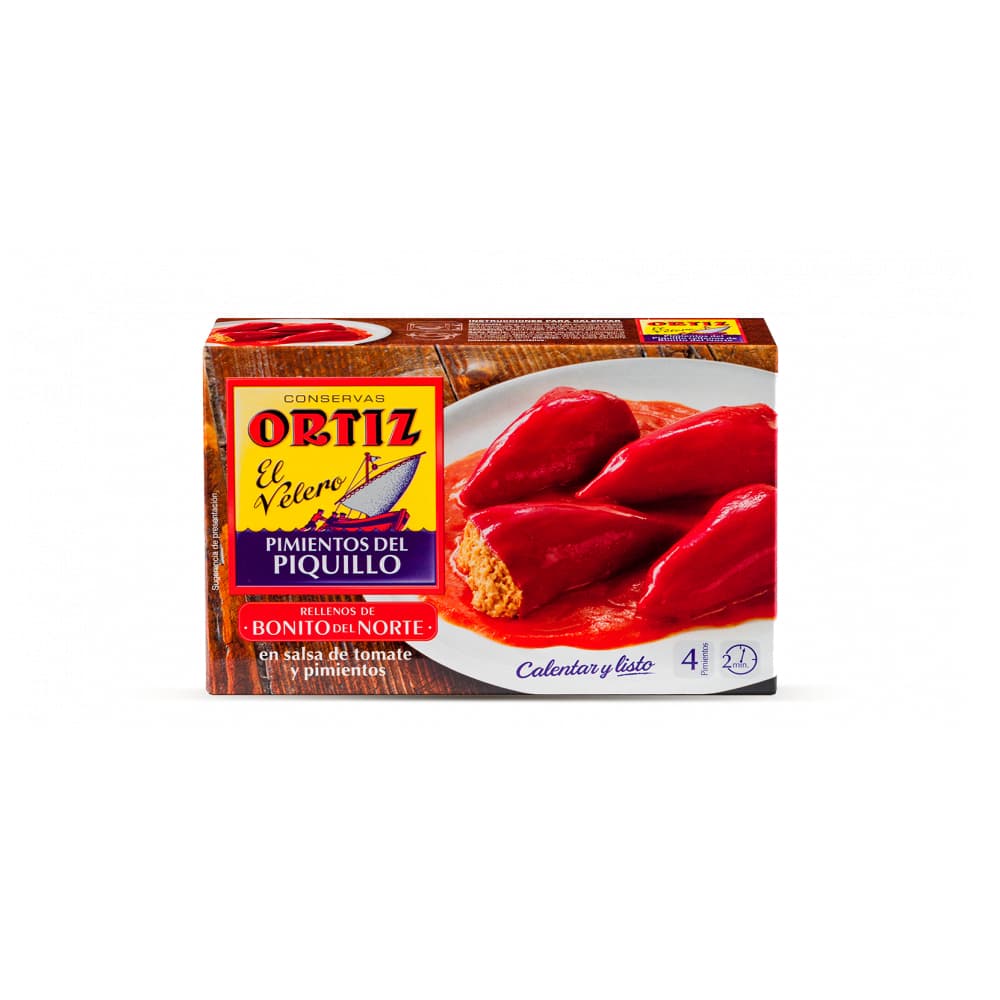 Pimientos del piquillo rellenos de bonito del norte Ortiz (300 g / 10.58 oz) - Imagen 1