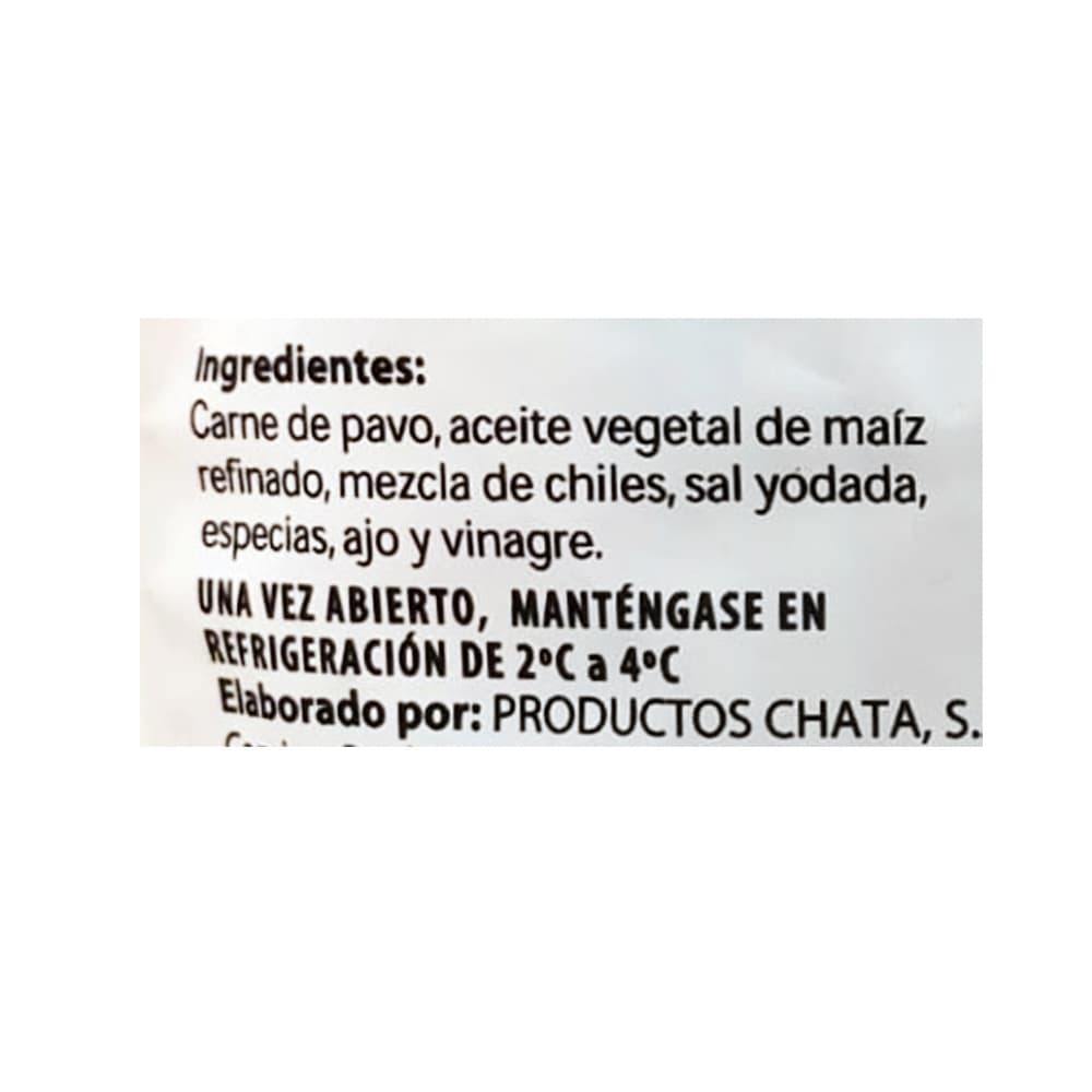 Carne 100% de pavo condimentada Chilorio Chata (215 g / 7.58 oz) - Miniatura 3