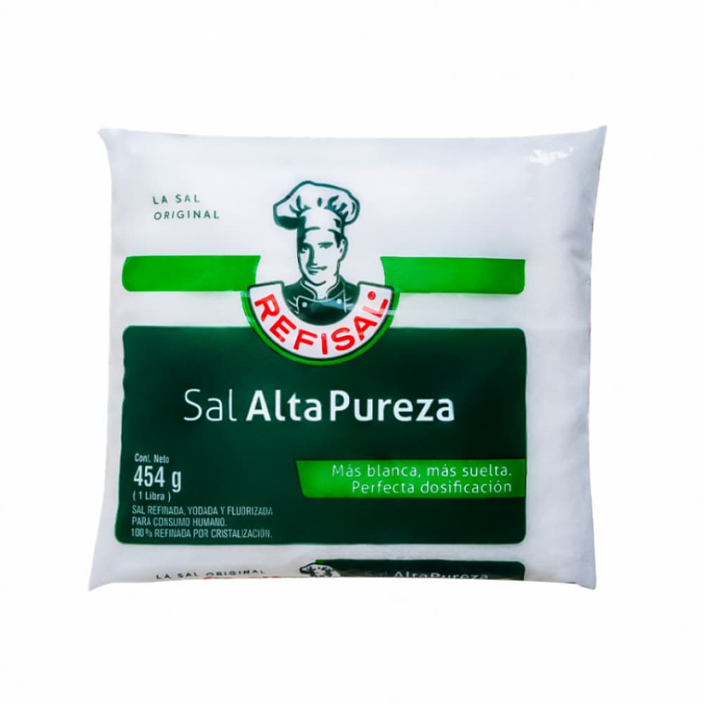 Sal con alta pureza Refisal (454 g / 1 lb) - Imagen 1