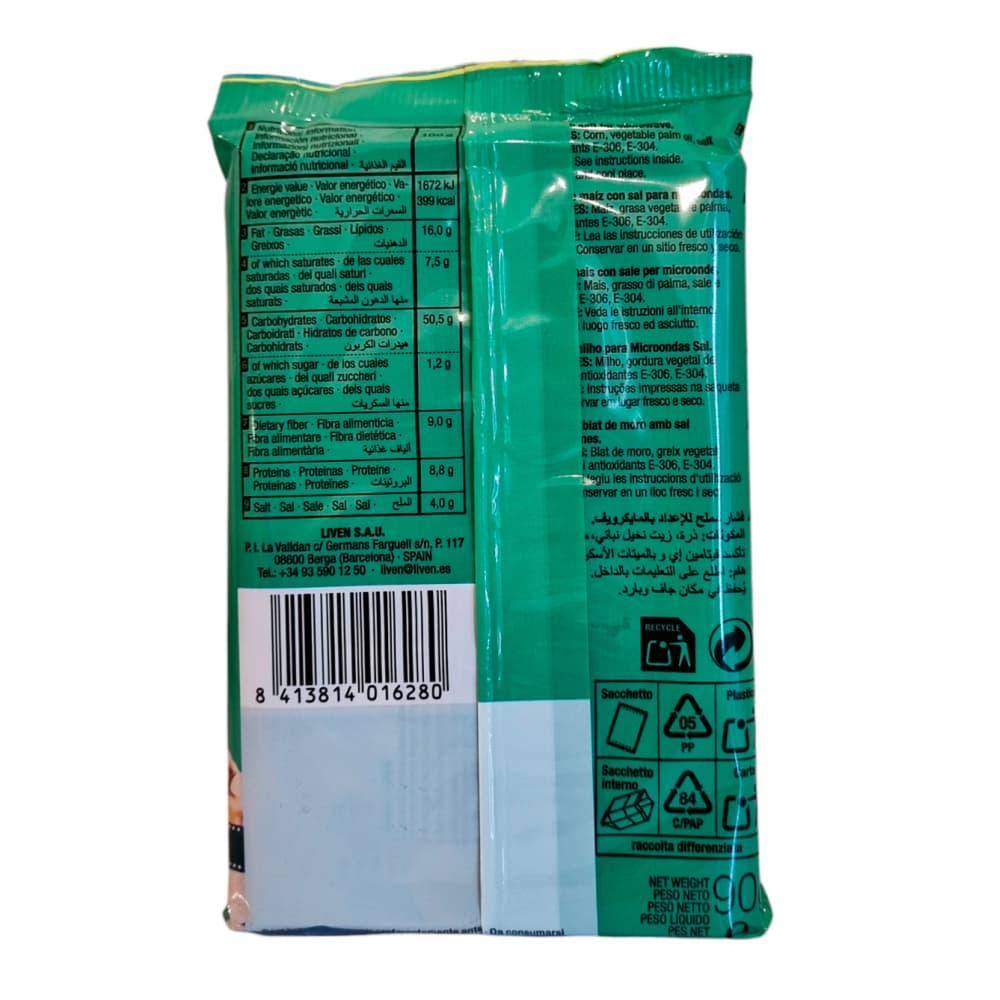 Palomitas de maíz con sal para microondas Bop (90 g / 3.17 oz) - Miniatura 2