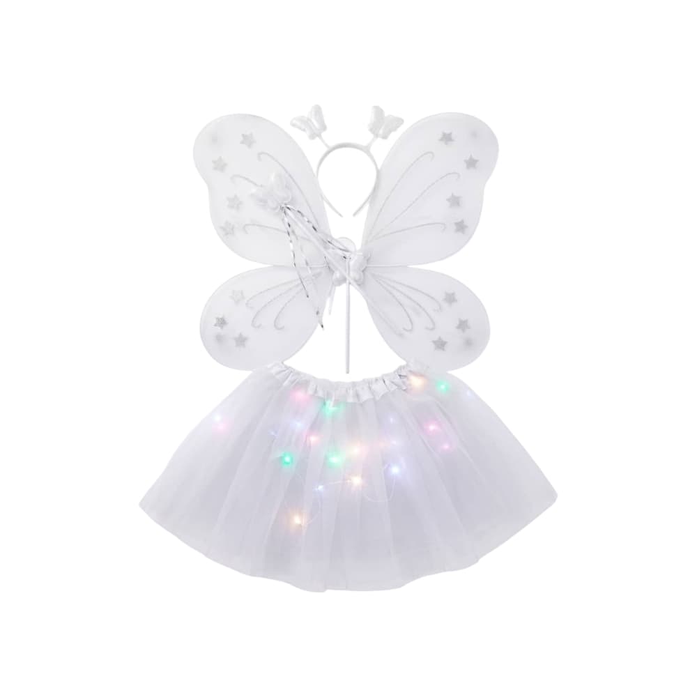 Disfraz de mariposa blanco Gutza - Miniatura 1