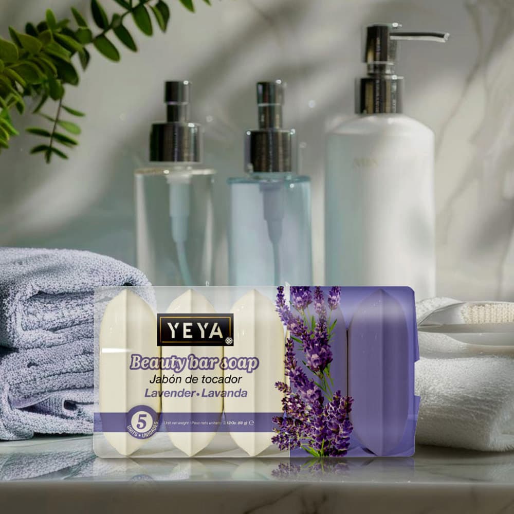 Jabón de tocador de lavanda YEYA (5 x 60 g / 2.12 oz) - Miniatura 4