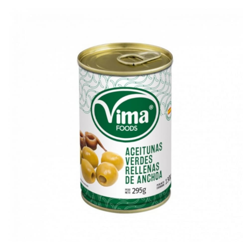 Aceitunas verdes rellenas de anchoa Vima Foods (295 g / 10.40 oz) - Imagen 1