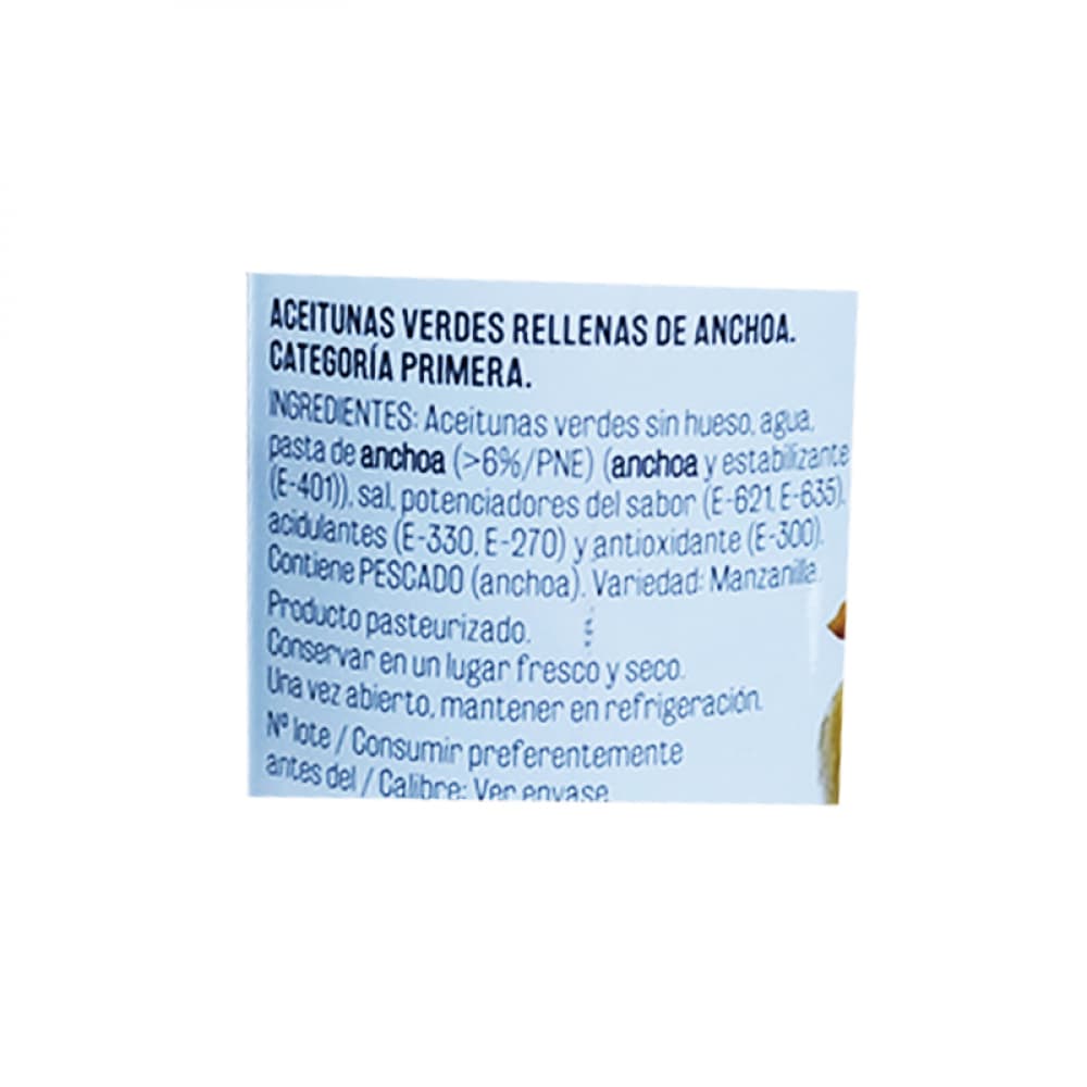 Aceitunas verdes rellenas de anchoa Vima Foods (295 g / 10.40 oz) - Miniatura 3