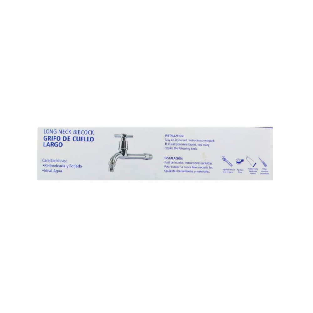 Grifo de cuello largo para fregadero Toyo - 1/2 pulgadas - Miniatura 3