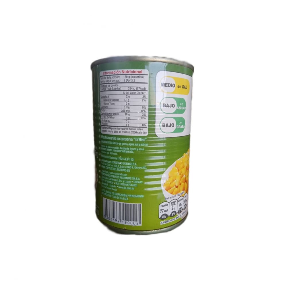 Granos de maíz dulce Ta Riko (425 g / 14.99 oz) - Miniatura 4