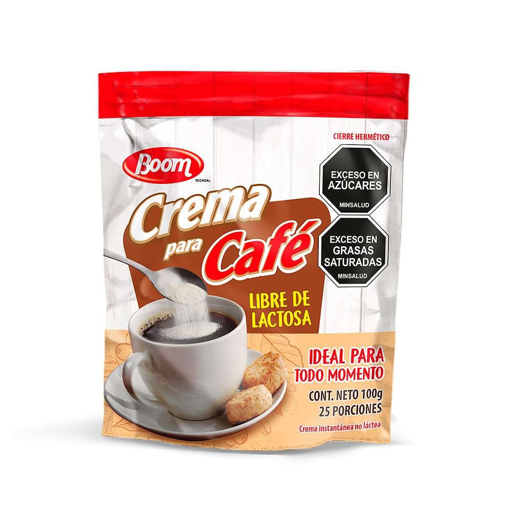 Crema para café sin lactosa Boom (100 g / 3.53 oz) - Imagen 1