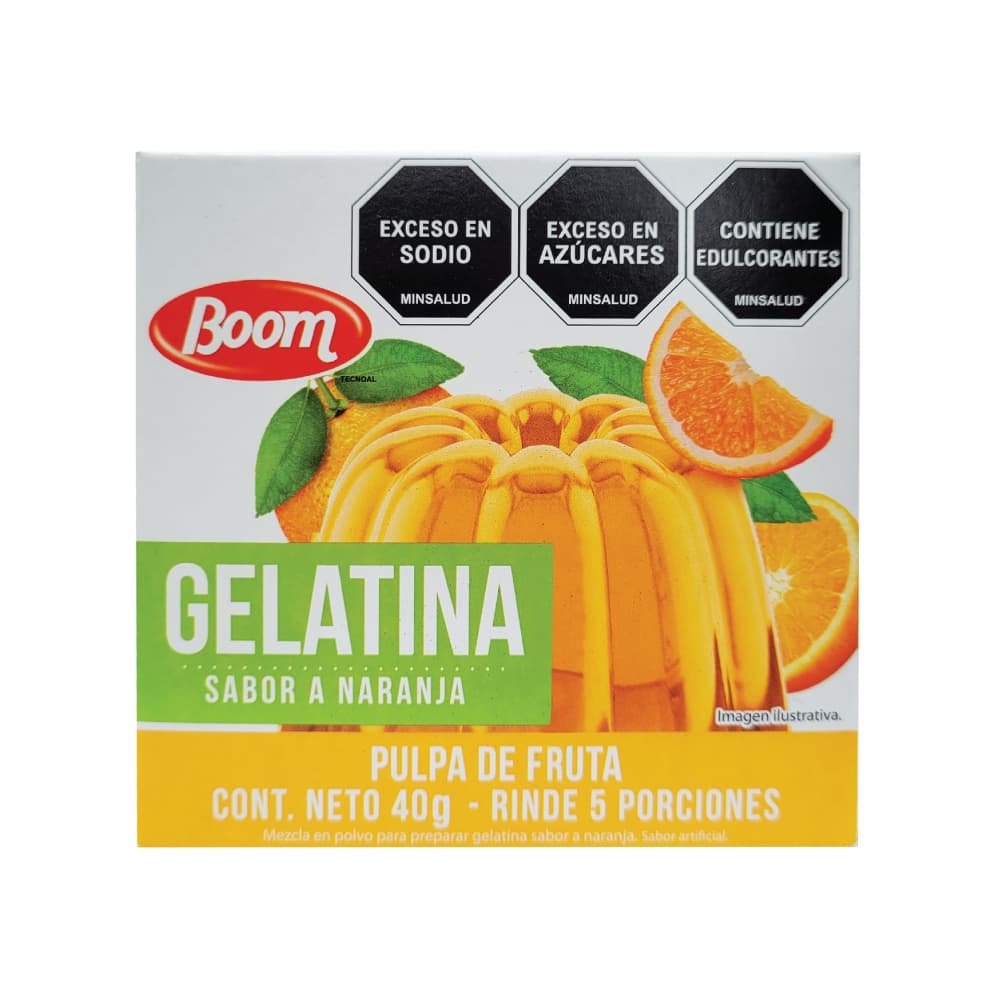 Gelatina sabor Naranja Boom (40 g / 1.41 oz) - Imagen 1