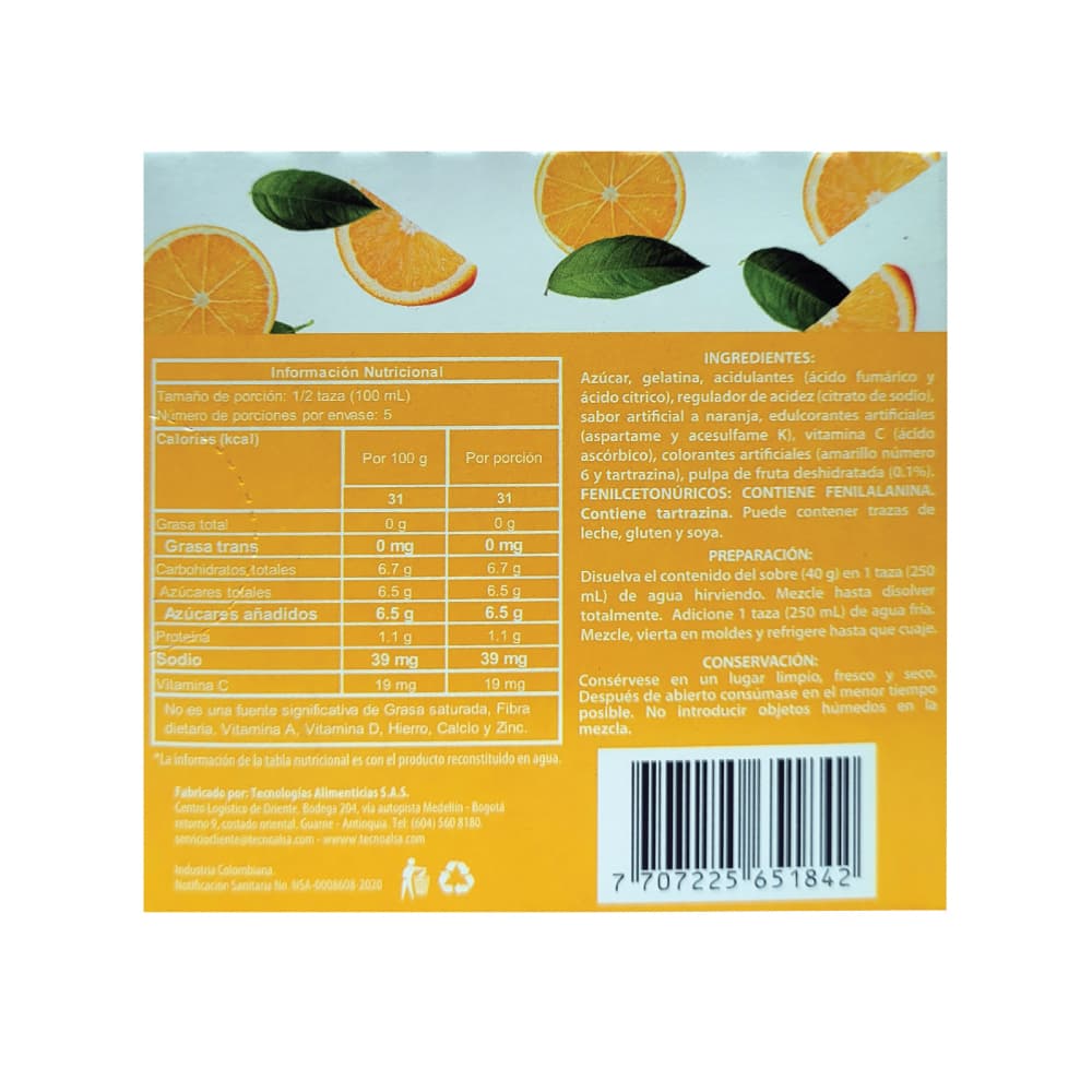 Gelatina sabor Naranja Boom (40 g / 1.41 oz) - Miniatura 2