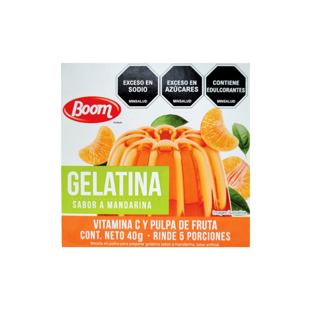 Gelatina sabor a mandarina Boom (40 g / 1.4 oz) - Imagen 1