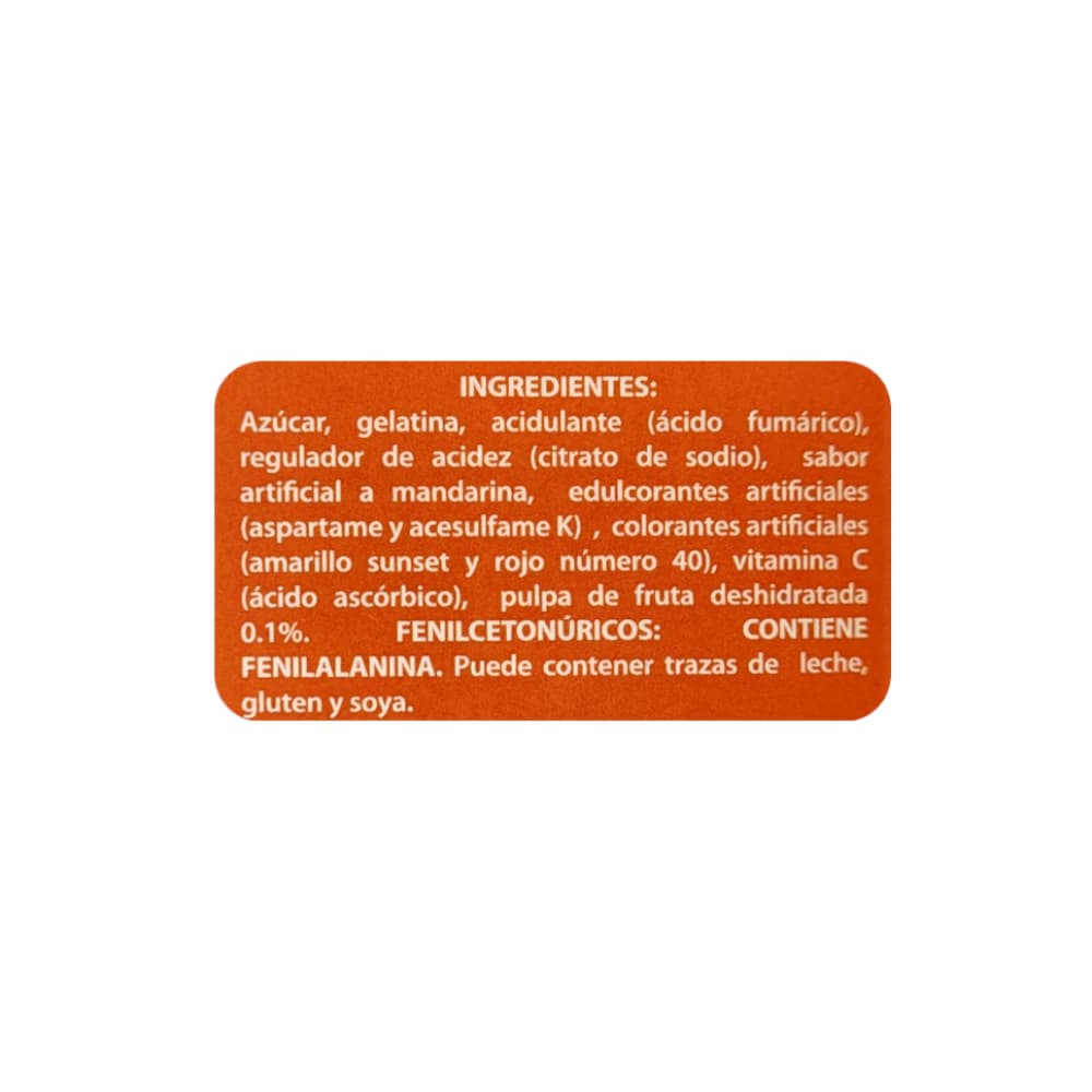 Gelatina sabor a mandarina Boom (40 g / 1.4 oz) - Miniatura 3