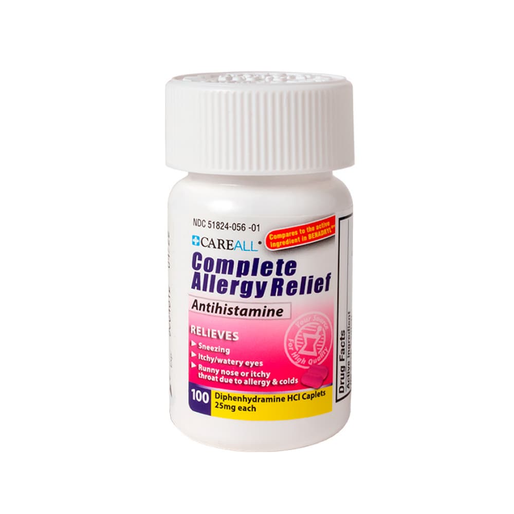 Difenhidramina 25 mg CareAll (100 tabletas) - Miniatura 1