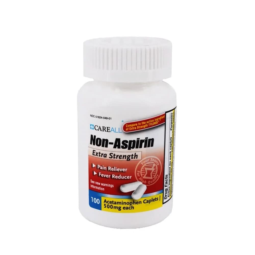 Acetaminofén Paracetamol 500 mg CareAll (100 tabletas) - Imagen 1