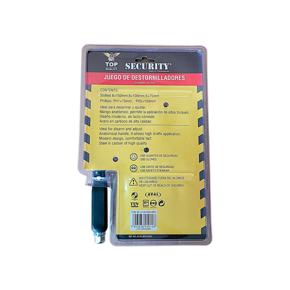 Juego de destornilladores de impacto Security (5 U) - Miniatura 2
