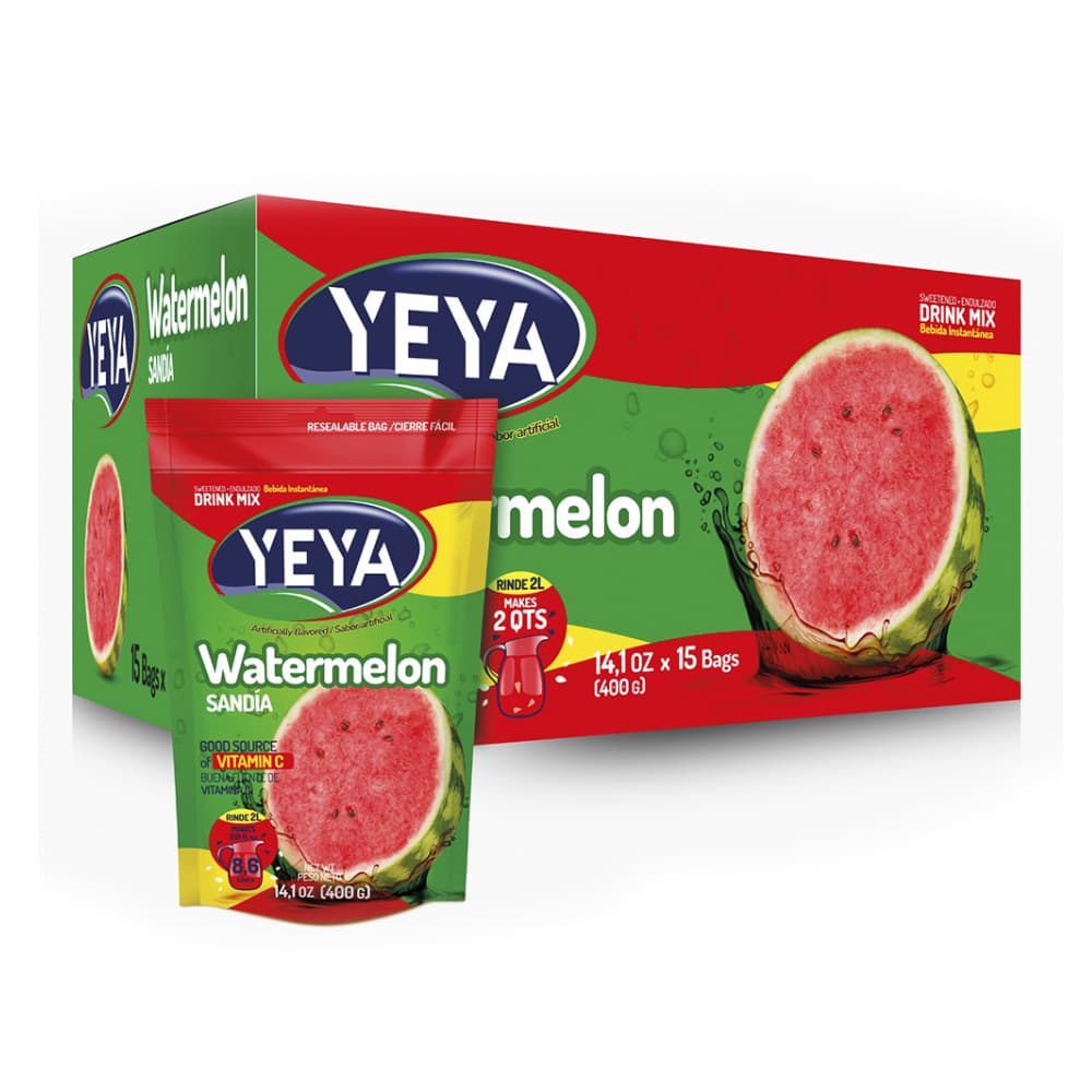 Caja de refresco instantáneo sabor a melón YEYA (15 x 400 g / 14.1 oz) - Imagen 1