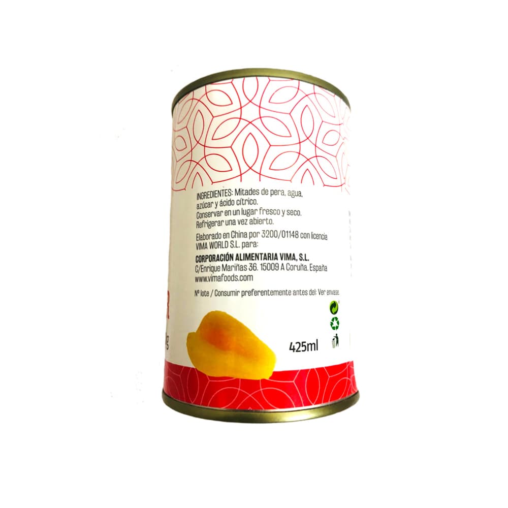 Pera en almíbar Vima Foods (425 g / 14.99 oz) - Miniatura 2