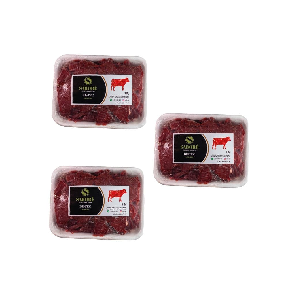 Bistec de res de primera (3 x 1 kg / 2.2 lb) - Imagen 1