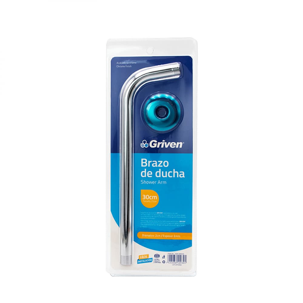 Brazo para ducha - regadera 30 cm Griven - Imagen 1