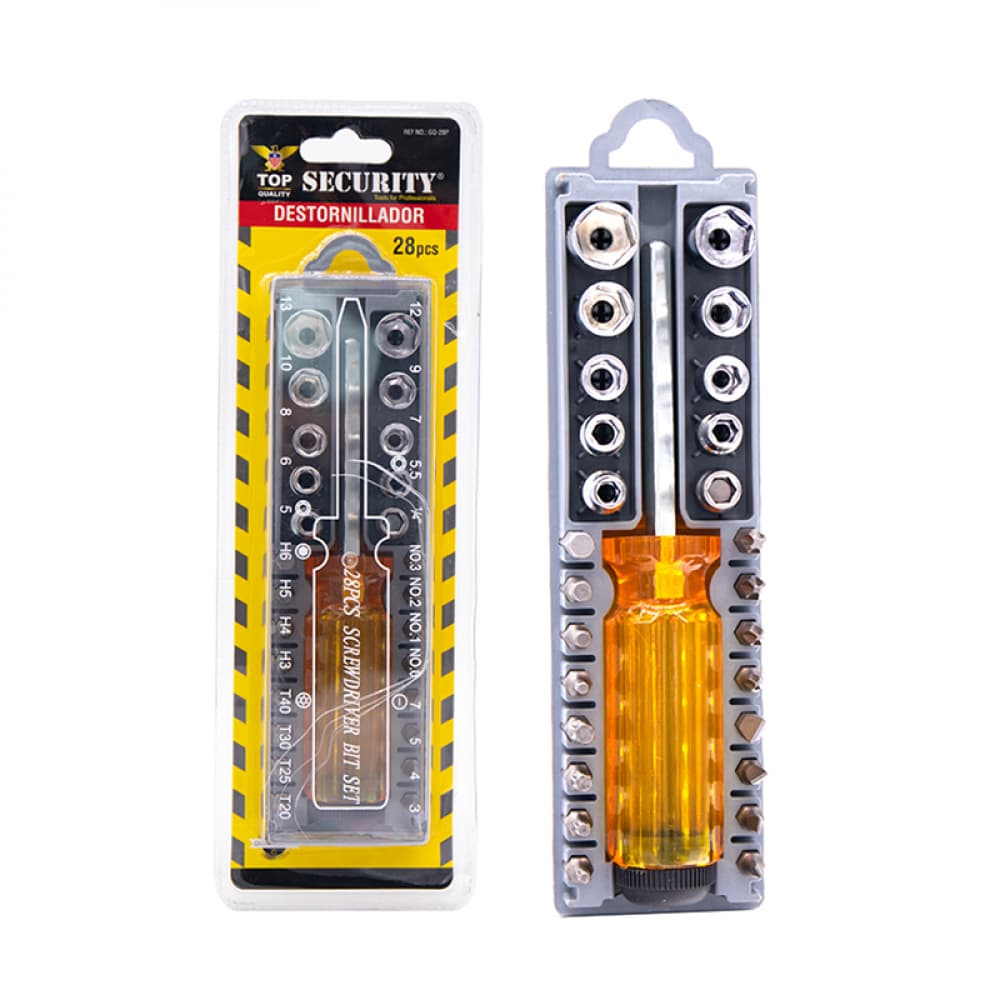 Set de 28 piezas de destornilladores- atornilladores- y cubos Security - Imagen 1