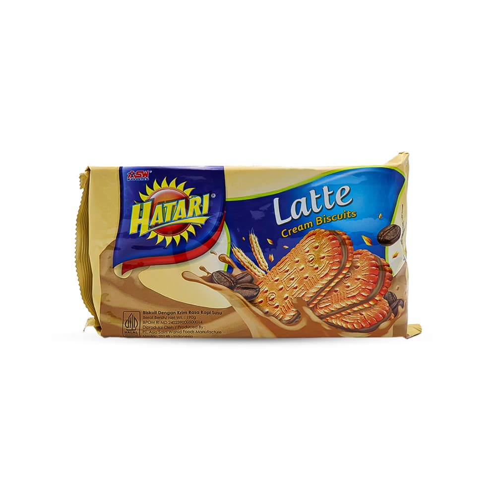 Galletas con crema sabor latte Hatari (190 g / 6.70 oz) - Imagen 1