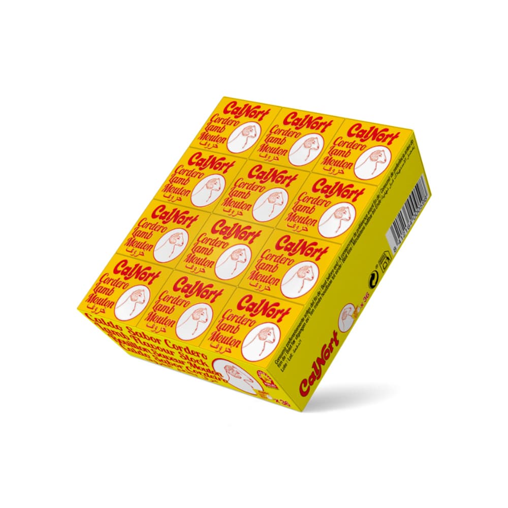 Cubo -pastilla- de caldo sabor cordero Calnort (10 g) - Imagen 1