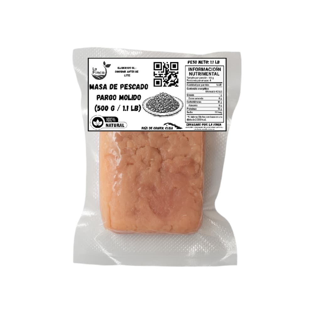 Masa de pescado pargo molido La Finca (500 g / 1.1 lb) - Miniatura 3