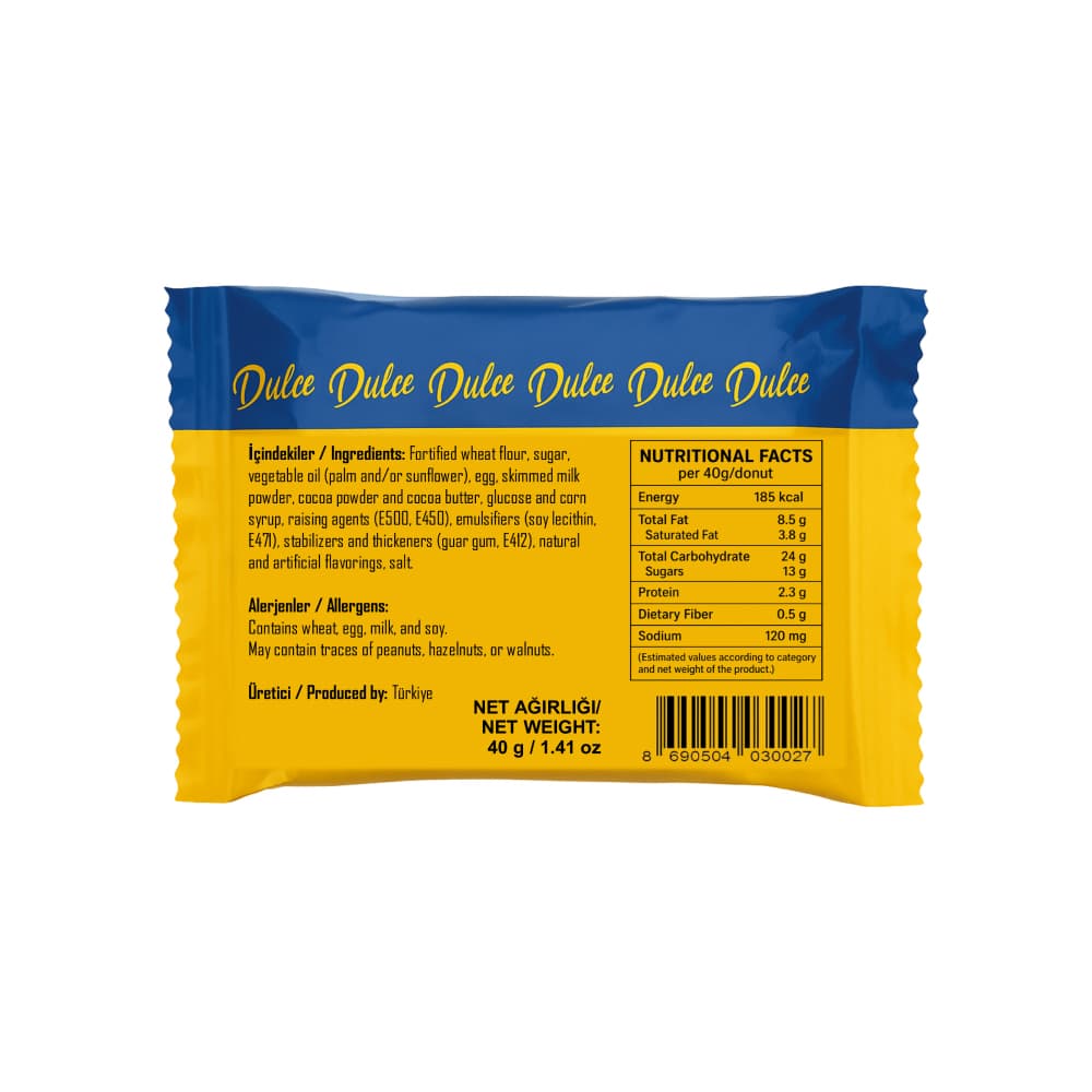 Dona cubierta de chocolate y chispas Dulce (24 x 40 g / 1.41 oz) - Miniatura 3