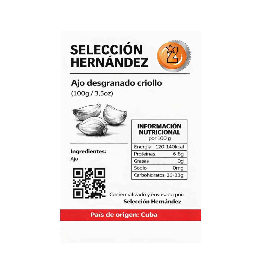 Ajo desgranado criollo Selección Hernández (100 g / 3.5 oz) - Miniatura 2