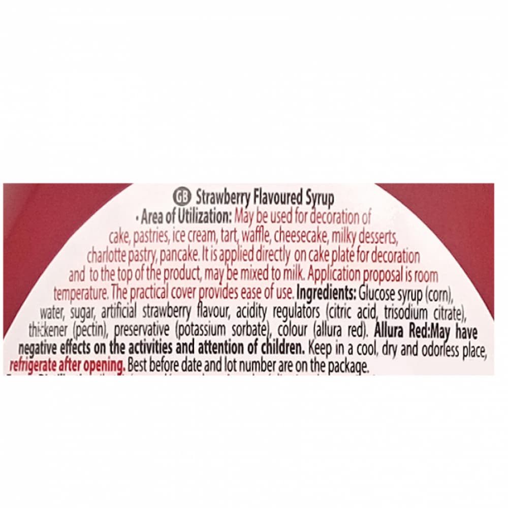 Sirope sabor fresa Kent boringer (624 g / 1.38 lb) - Miniatura 3