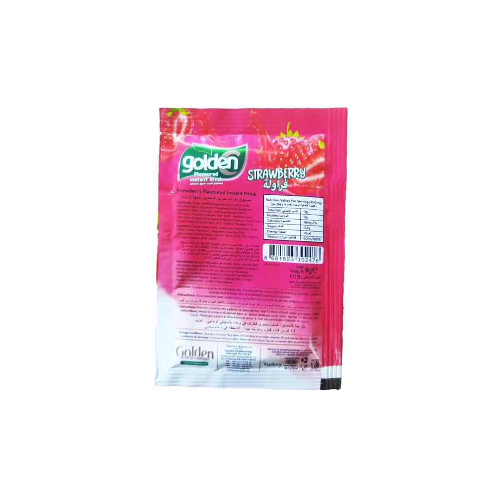 Refresco instantáneo sabor fresa Golden C (9 g) - Miniatura 3