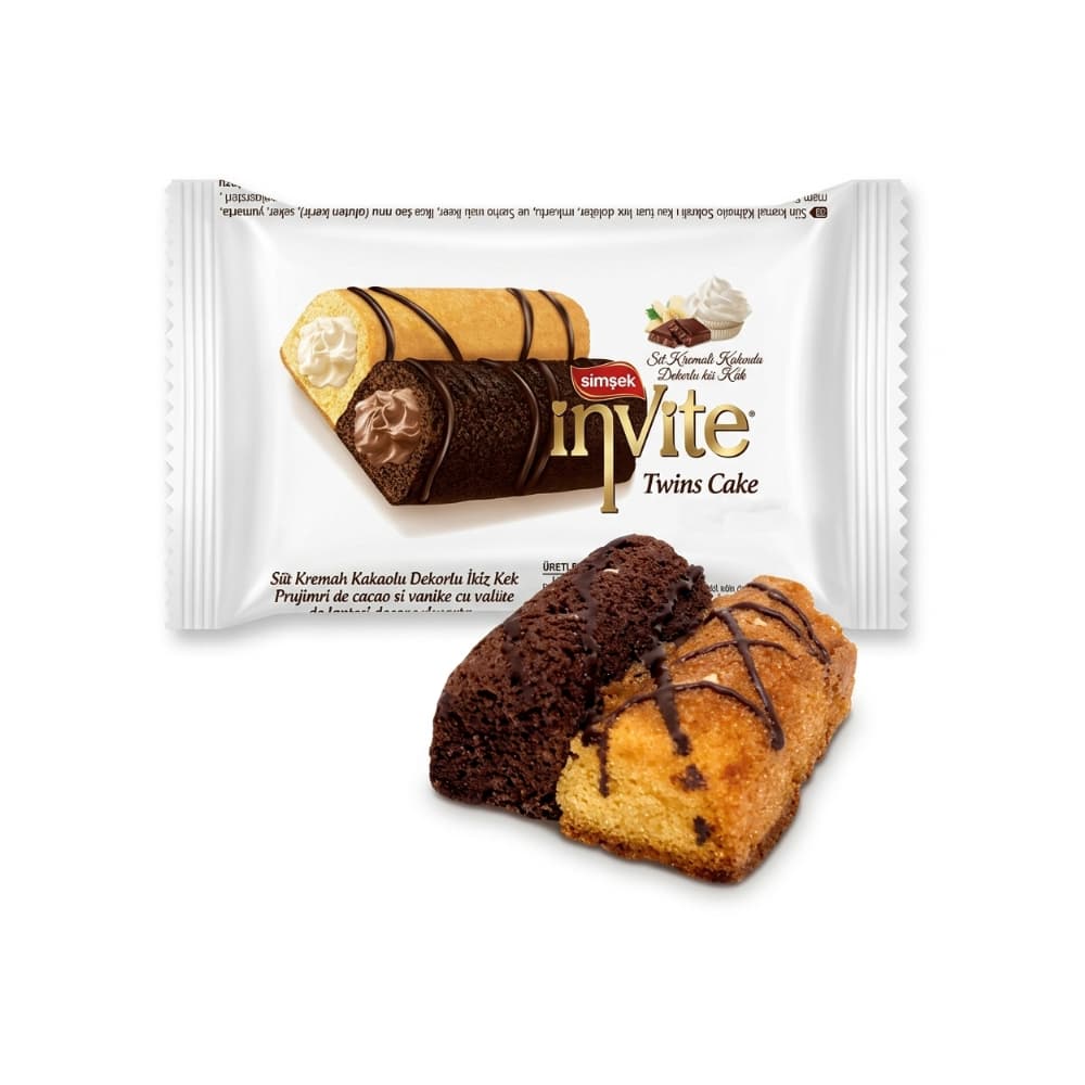 Pastel gemelos con crema de cacao y leche Simsek (40 g / 1.41 oz) - Miniatura 1