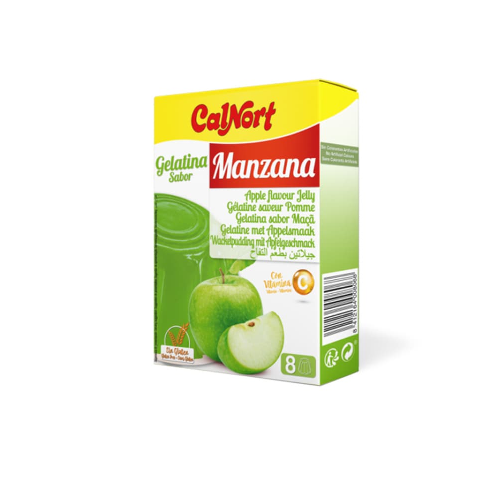 Gelatina sabor a manzana Calnort (170 g / 6 oz) - Imagen 1