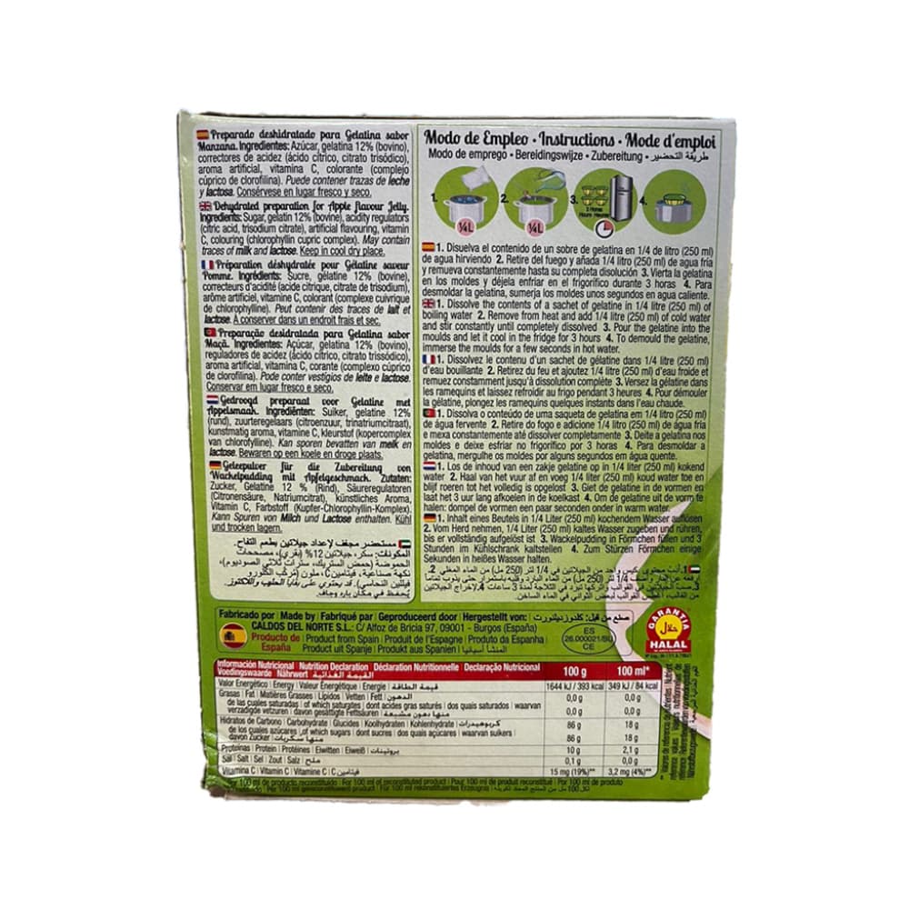 Gelatina sabor a manzana Calnort (170 g / 6 oz) - Miniatura 2