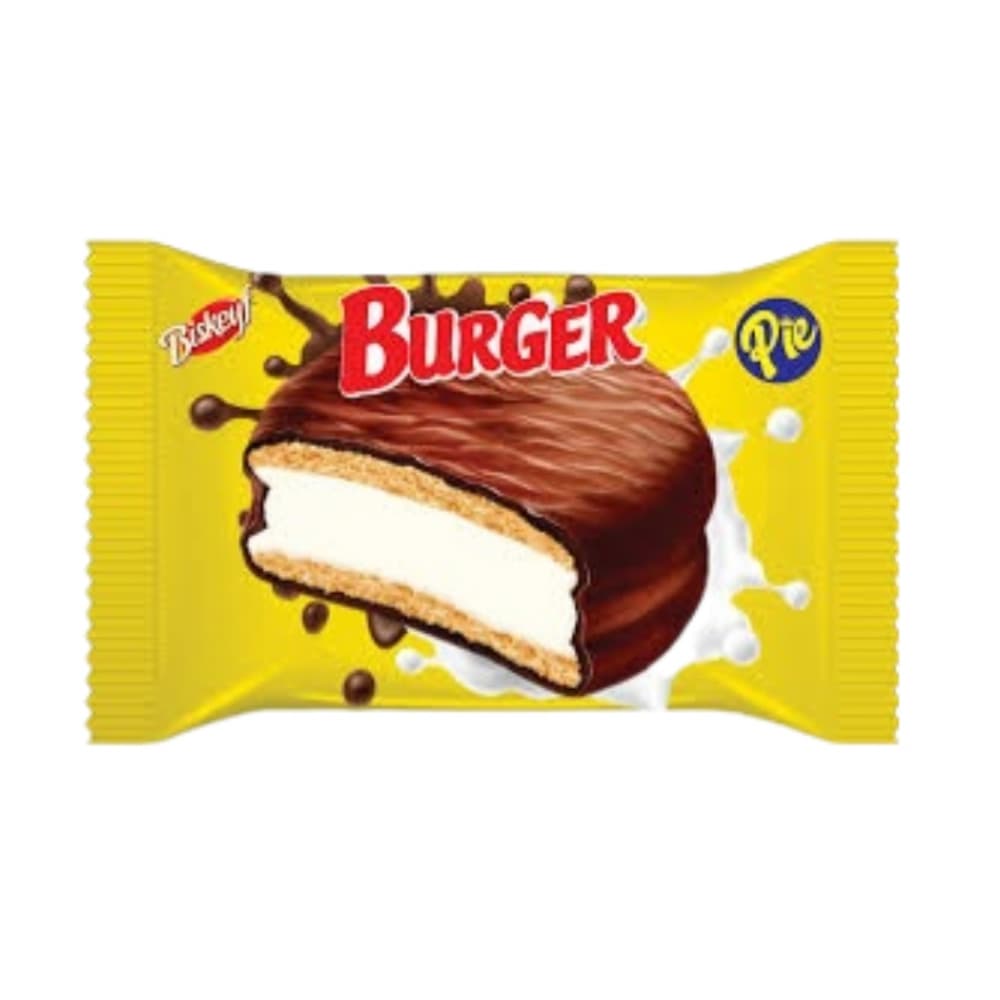 Bocadillo de galleta con malvavisco y chocolate con leche Burguer Biskey (34 g / 1.2 oz) - Imagen 1