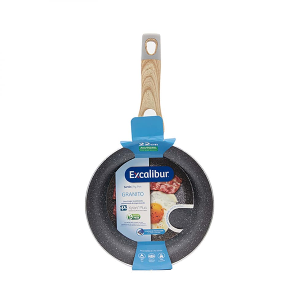 Sartén de aluminio con cubierta de granito de 22 cm Excalibur - Imagen 1