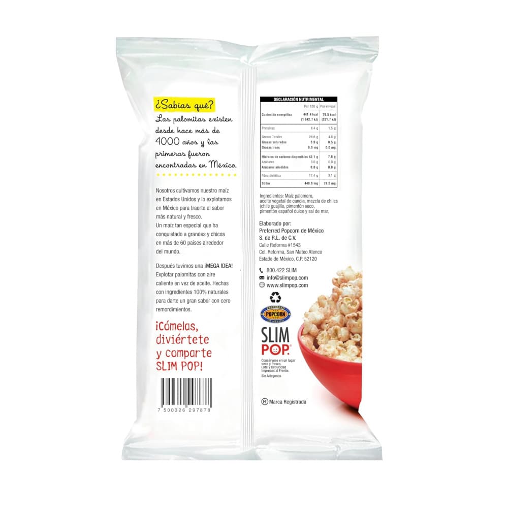 Palomitas de maíz para microondas sabor mezcla de chiles Slim Pop (18 g) - Miniatura 2