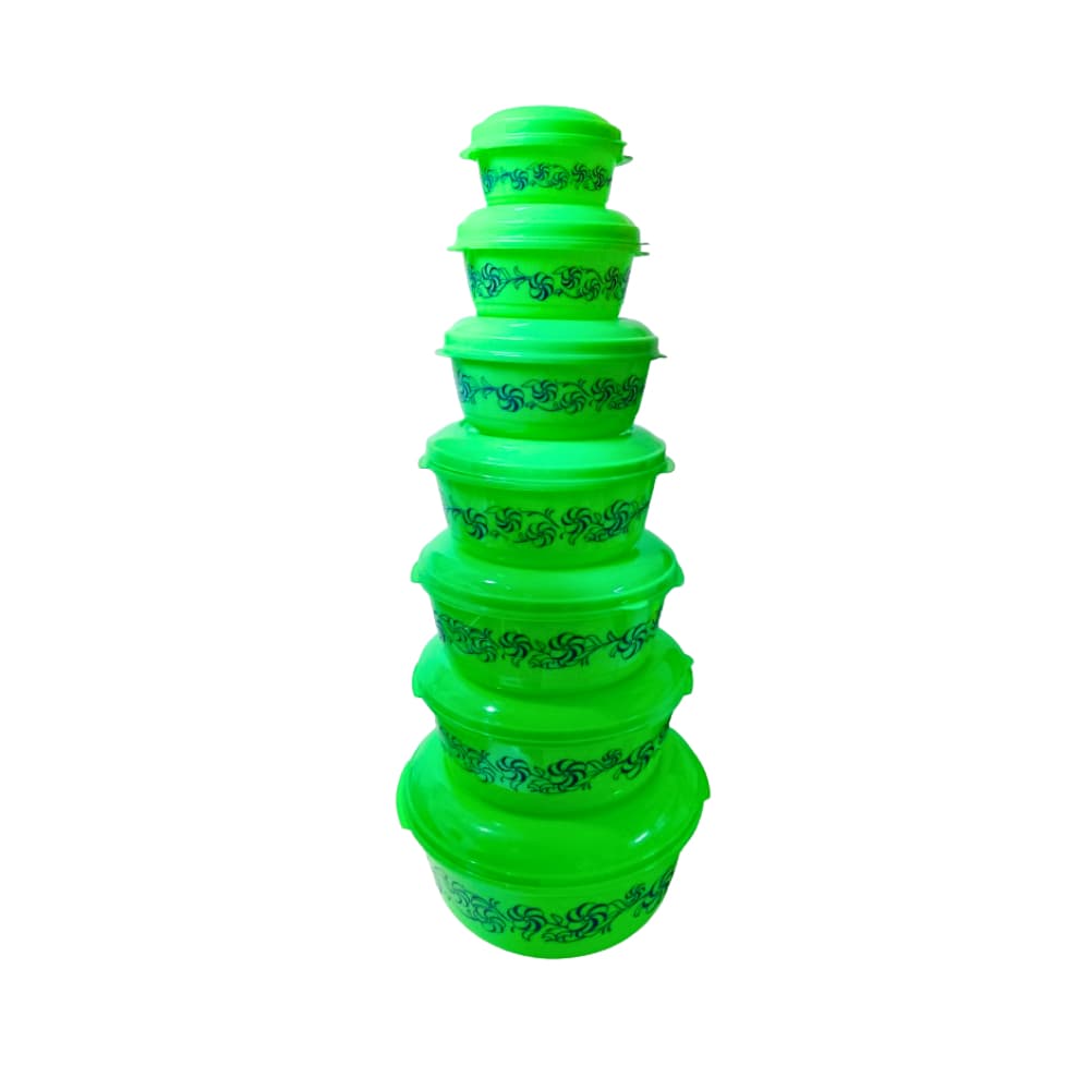 Set de 7 pozuelos con tapa de plástico Genérico - Imagen 1