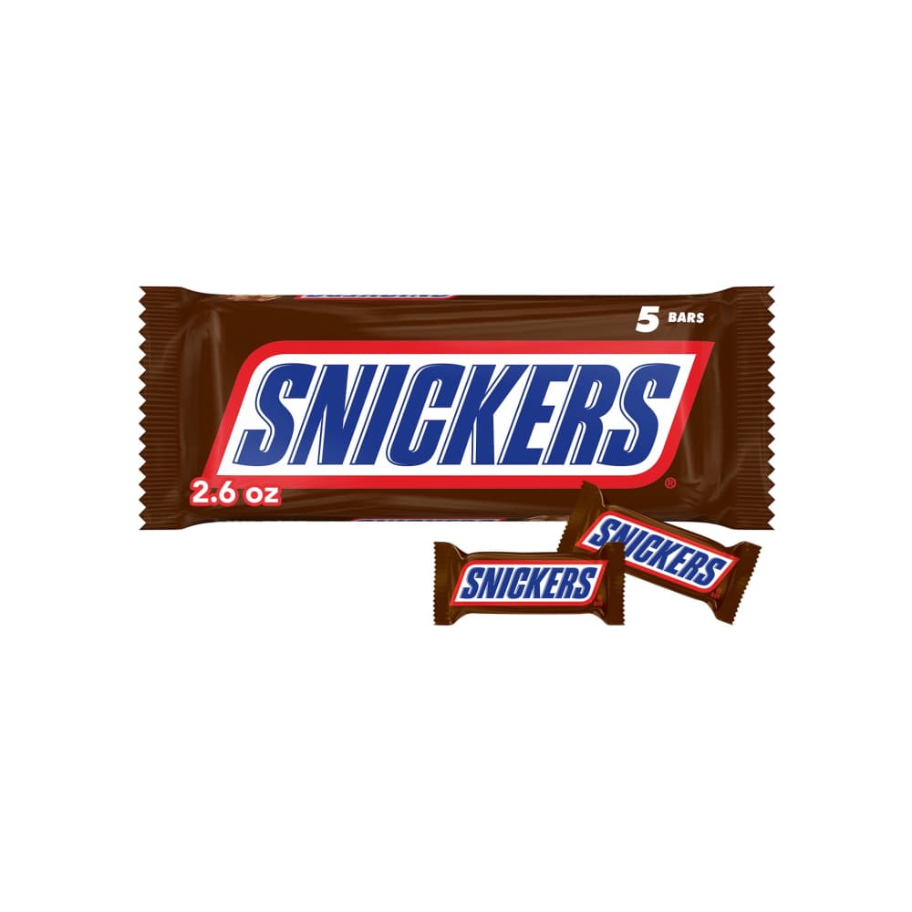 Barras de chocolate relleno de cacahuetes y caramelo Snickers (5 x 14.6 g / 0.52 oz) - Imagen 1