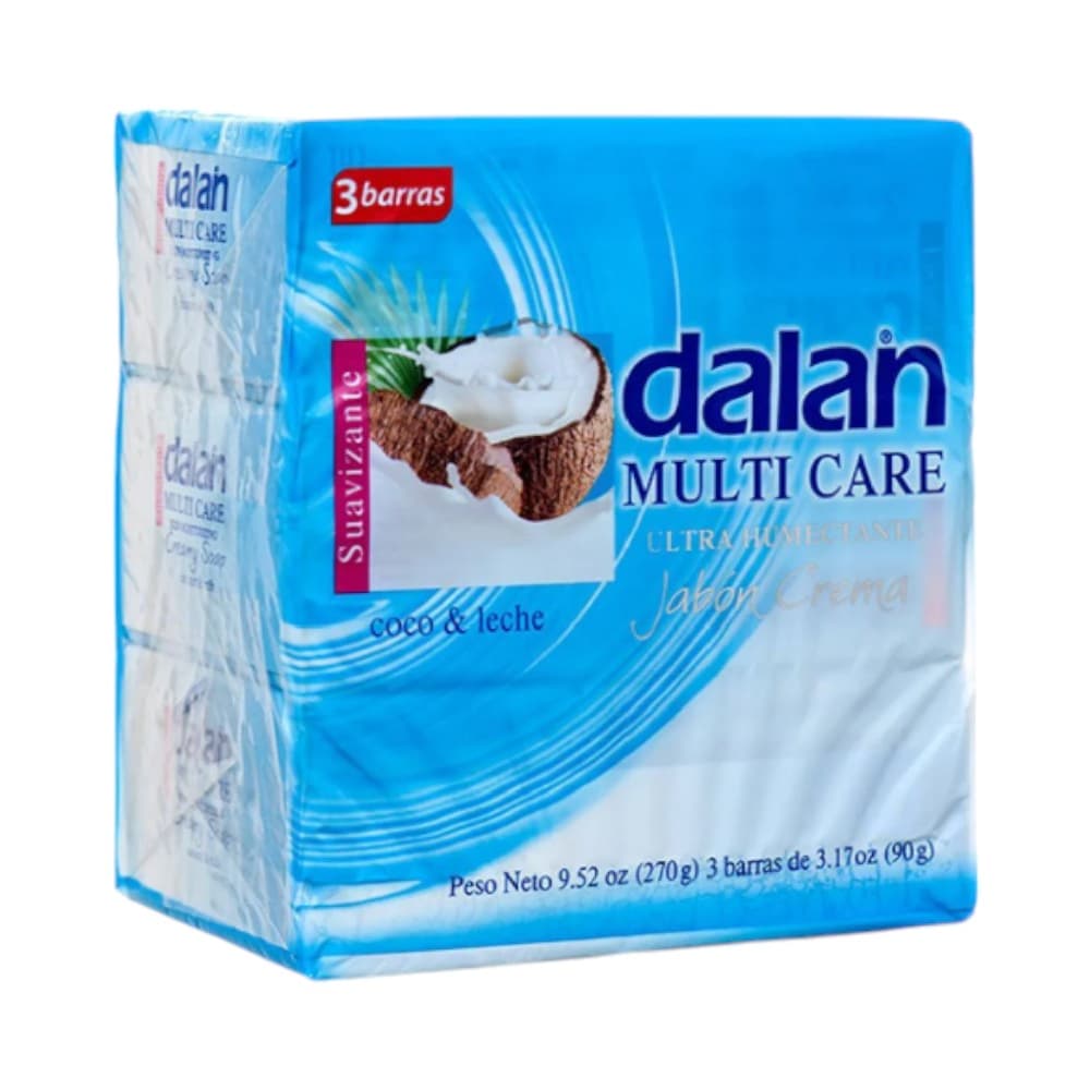 Jabón en barra con crema de aceite de coco Dalan (3 x 90 g / 3.17 oz) - Imagen 1