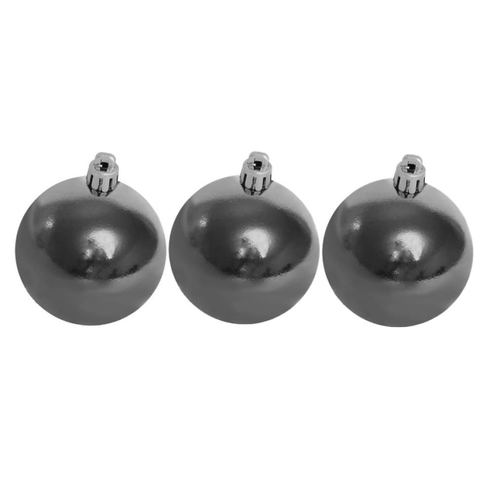 Juego bolas de navidad color plata (3 U) - Imagen 1