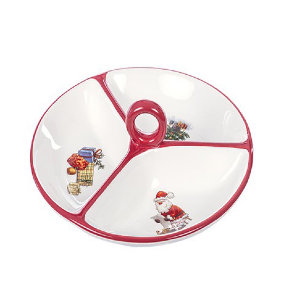 Entremesera navideño de cerámica decorado con Papá Noel - Imagen 1