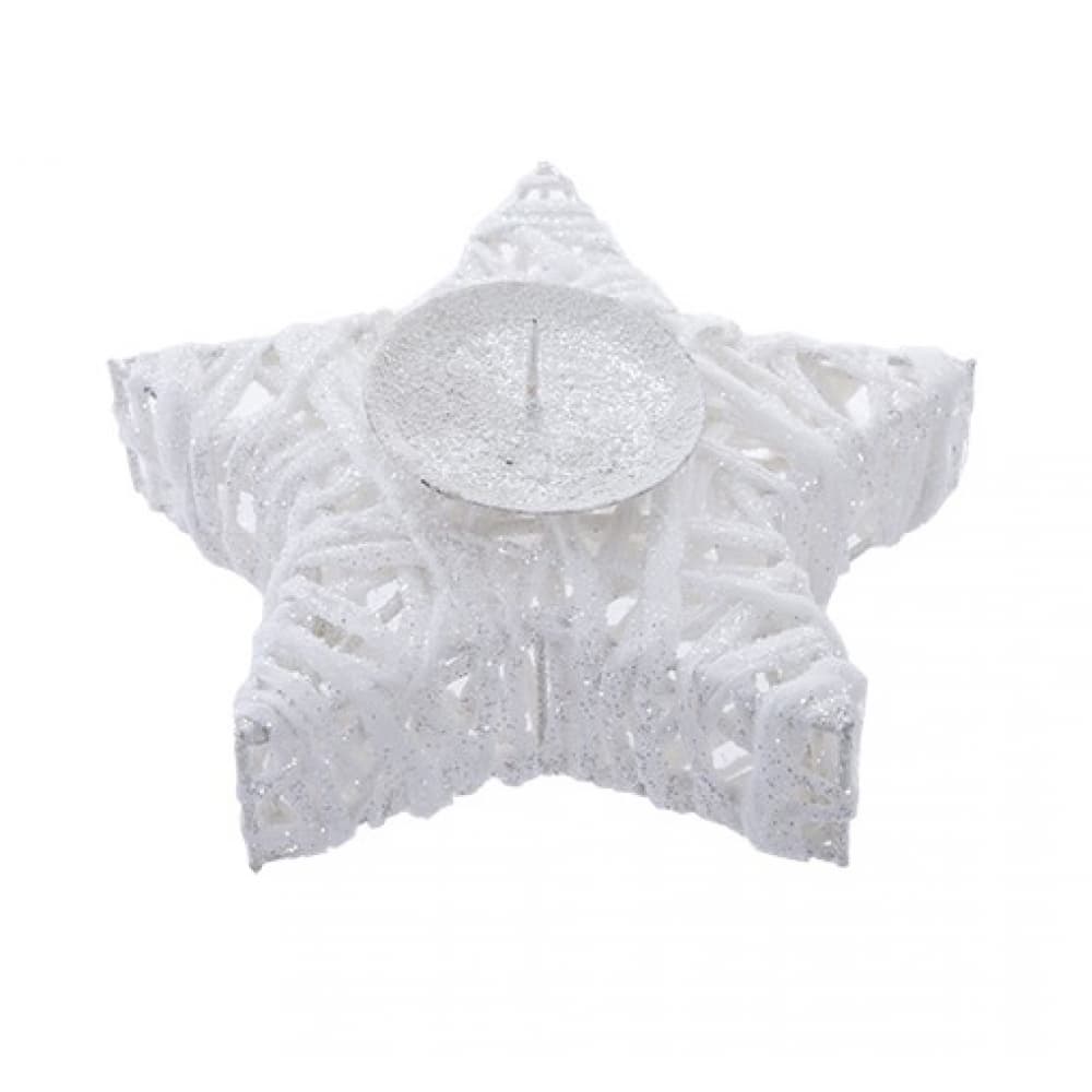 Portavela brillante estrella con vela Casa y Menaje - Imagen 1