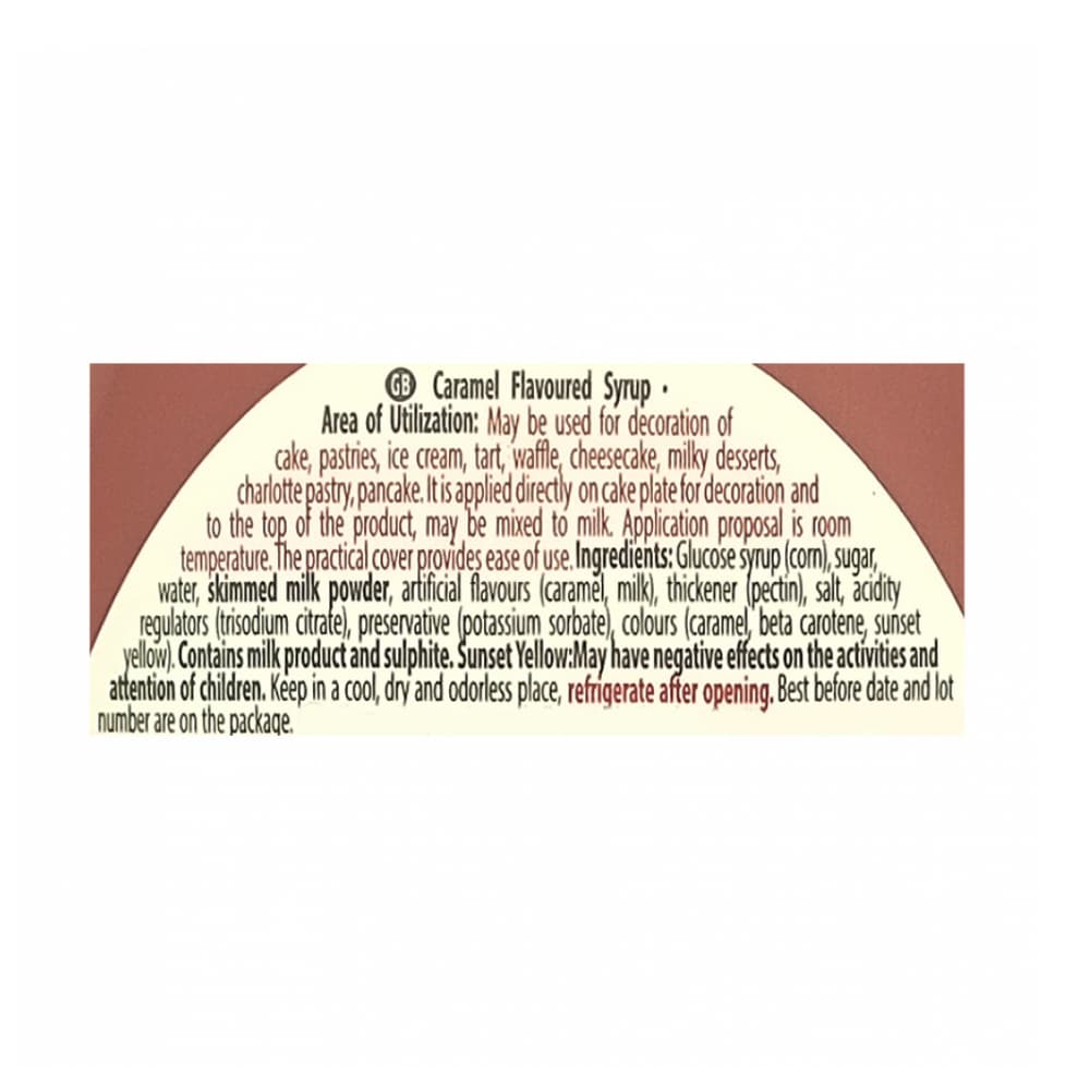 Sirope sabor caramelo Kent boringer (624 g / 1.38 lb) - Miniatura 3