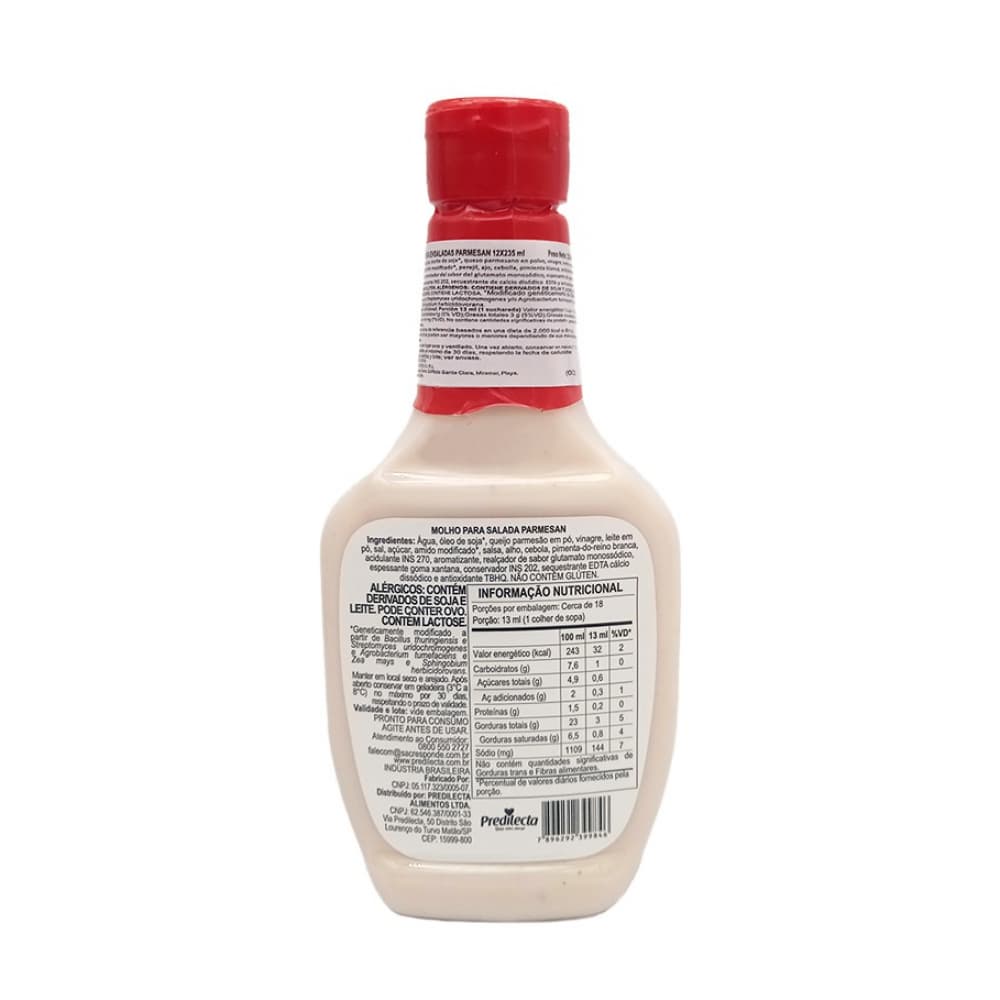 Salsa para ensaladas sabor parmesano Predilecta (235 ml) - Miniatura 3