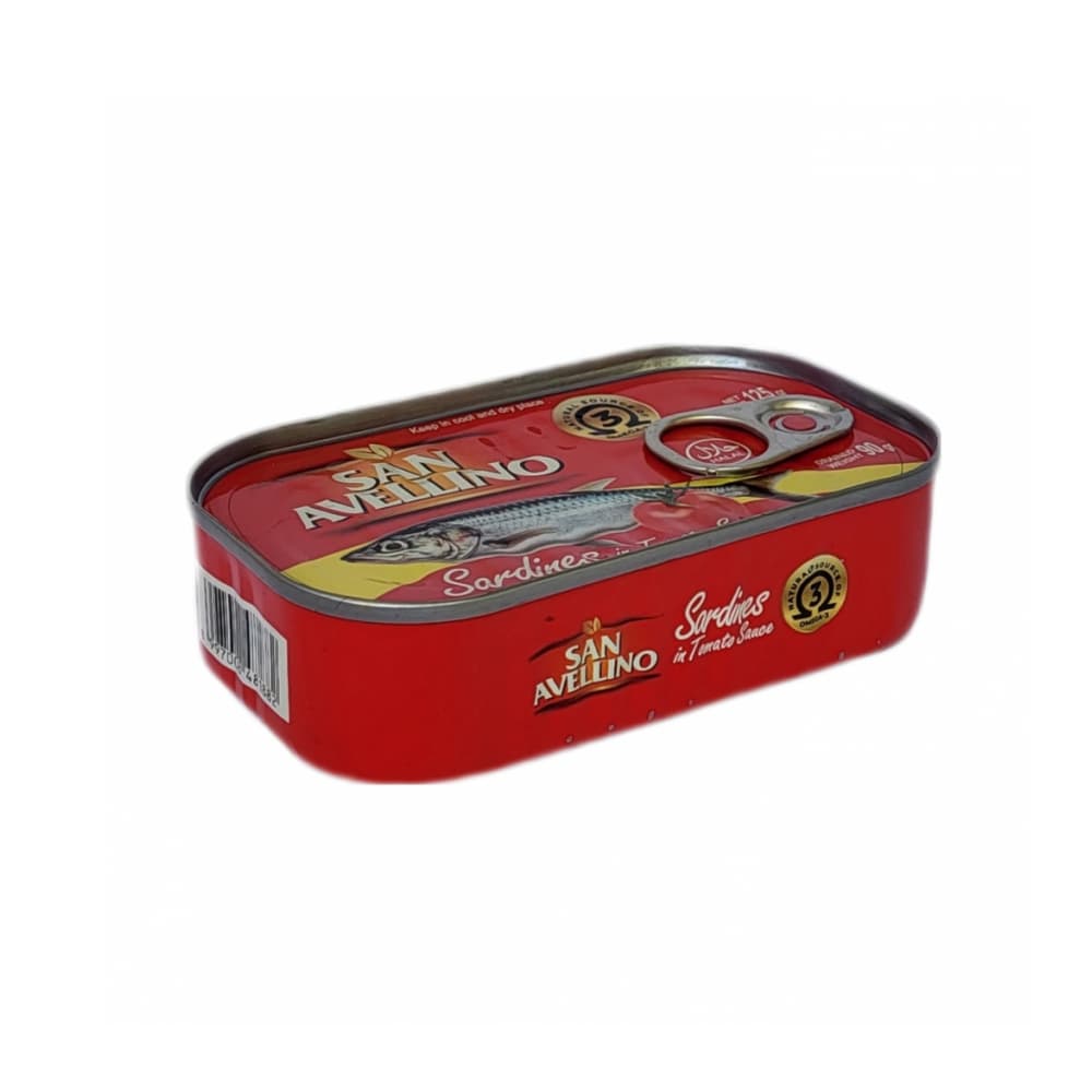 Sardinas en salsa de tomate San Avellino (125 g / 4.40 oz) - Imagen 1