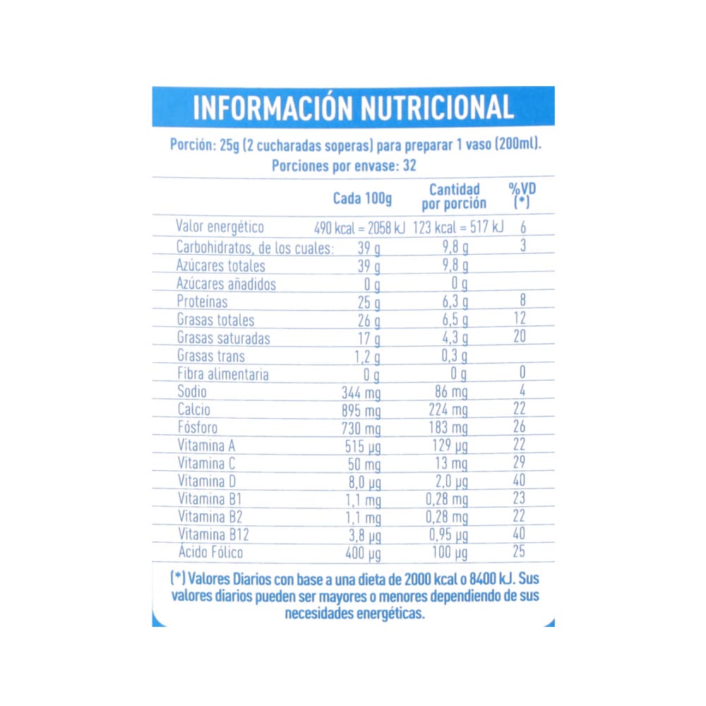 Leche en polvo entera YEYA (800 g / 1.76 lb) - Miniatura 2