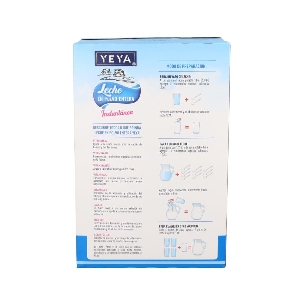 Leche en polvo entera YEYA (800 g / 1.76 lb) - Miniatura 4