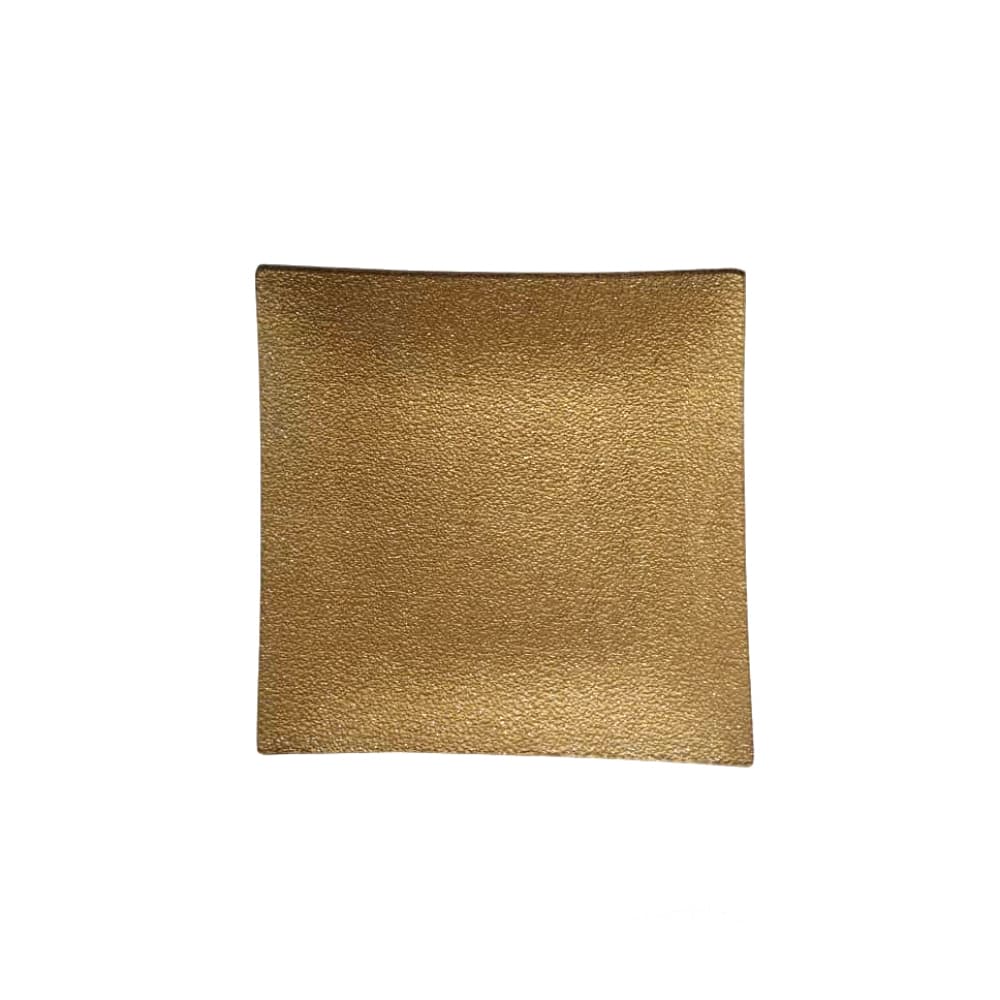 Bandeja cuadrada de cristal navidad color dorado de 19 cm Casa y Menaje - Imagen 1