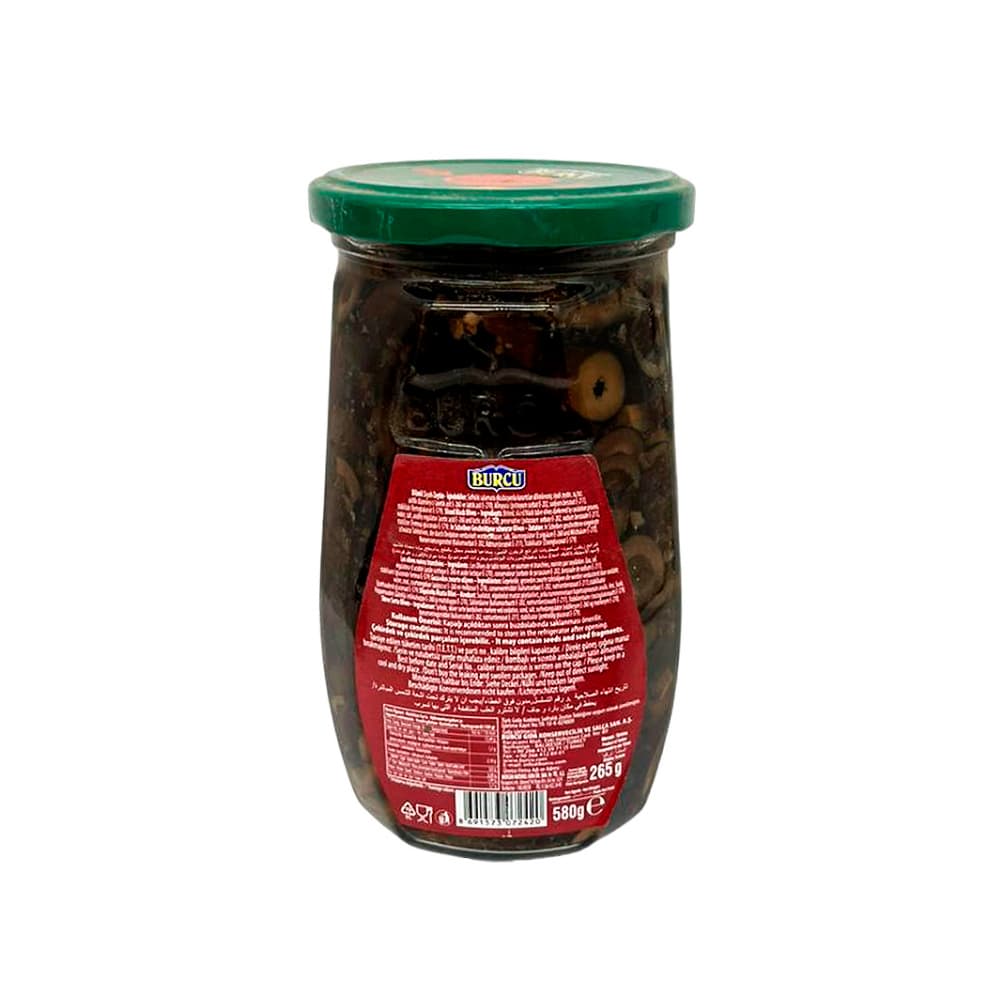 Aceitunas negras en rodajas Burcu (580 g / 1.27 lb) - Miniatura 2
